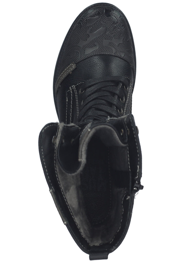 Mustang Stiefel Leder/Textil Schwarz Warmfutter