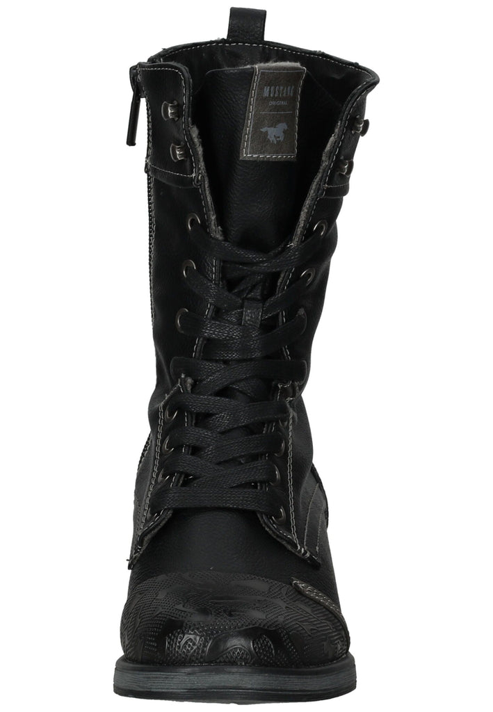 Mustang Stiefel Leder/Textil Schwarz Warmfutter