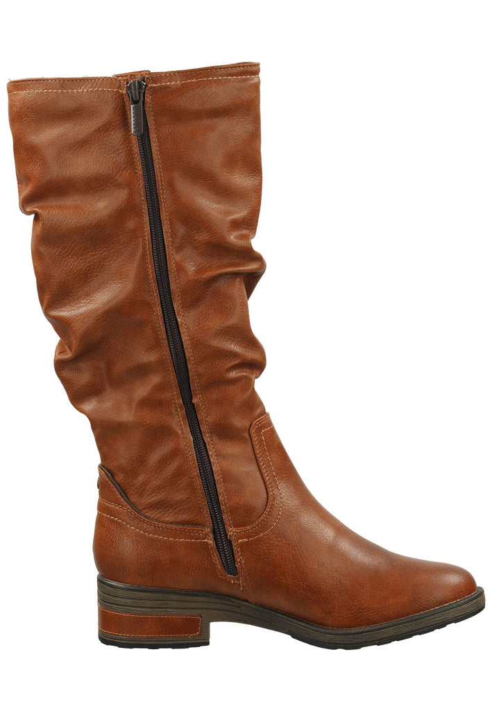 Mustang Stiefel Lederimitat Cognac Warmfutter