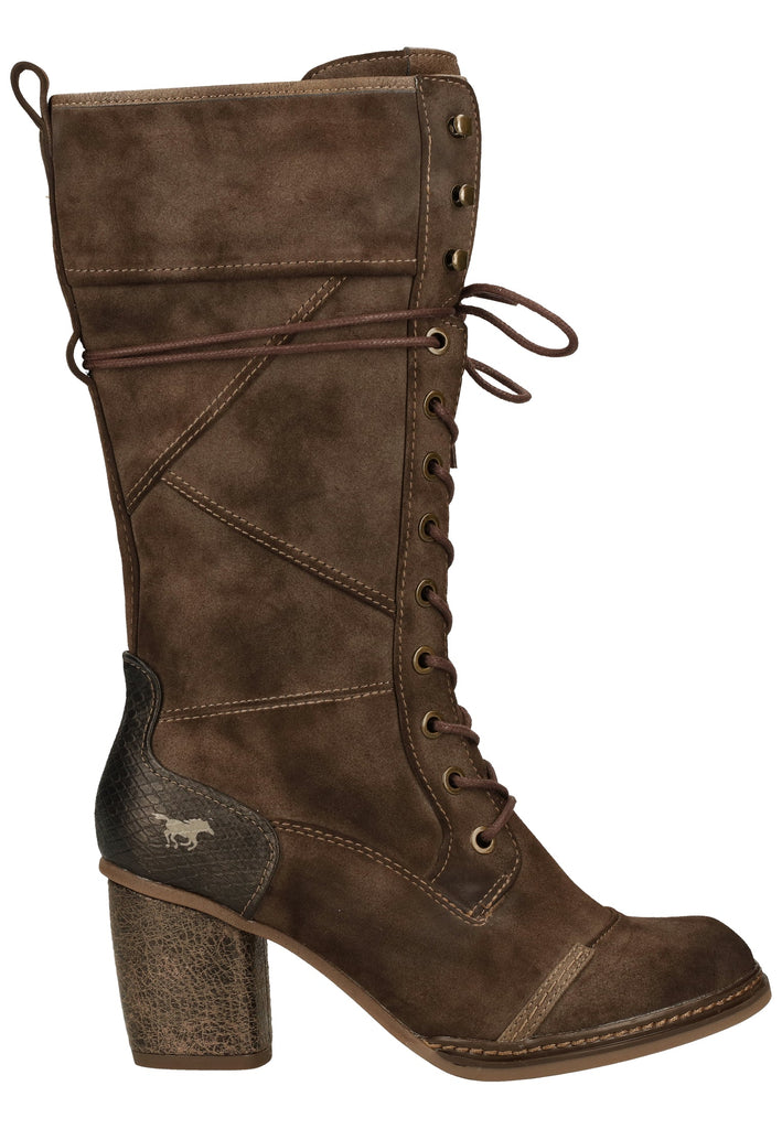 Mustang Stiefel Lederimitat Dunkelbraun