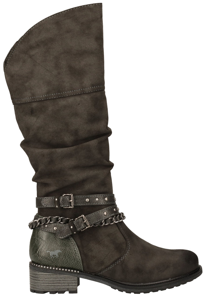 Mustang Stiefel Lederimitat Dunkelgrau
