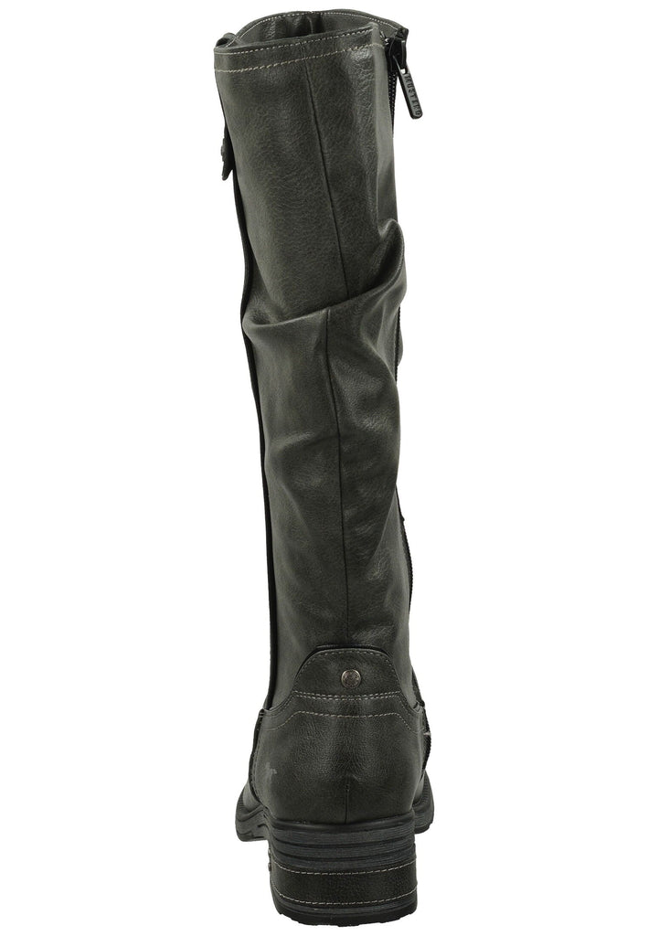 Mustang Stiefel Lederimitat Dunkelgrau Warmfutter