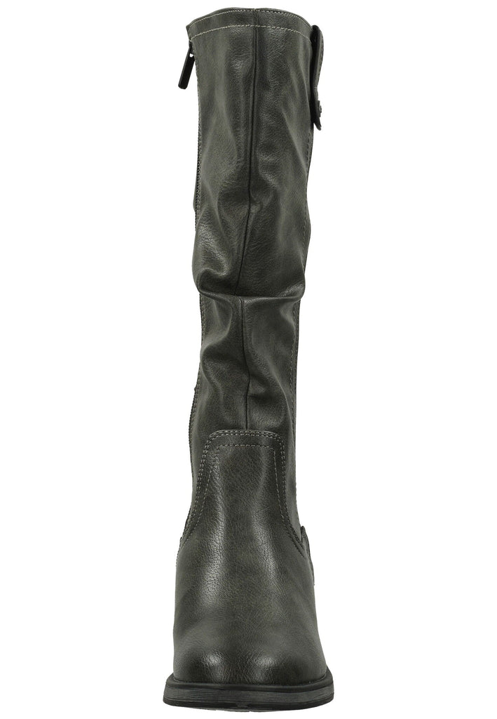 Mustang Stiefel Lederimitat Dunkelgrau Warmfutter