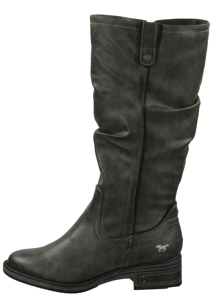 Mustang Stiefel Lederimitat Dunkelgrau Warmfutter