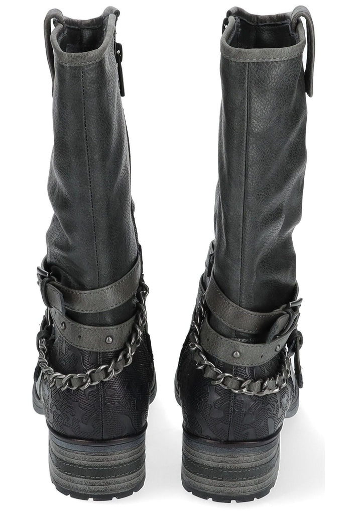 Mustang Stiefel Lederimitat Graphit Warmfutter