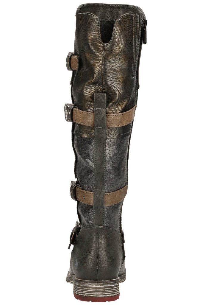 Mustang Stiefel Lederimitat Graphit Warmfutter