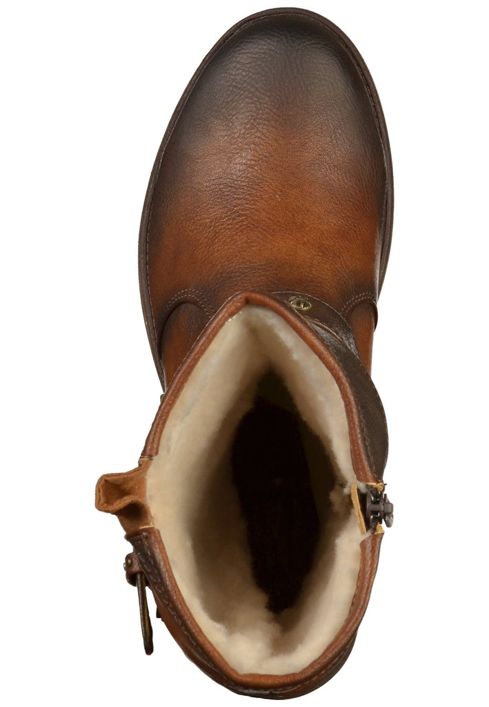 Mustang Stiefel Lederimitat Kastanie