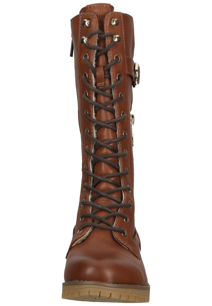 Mustang Stiefel Lederimitat Kastanie Warmfutter