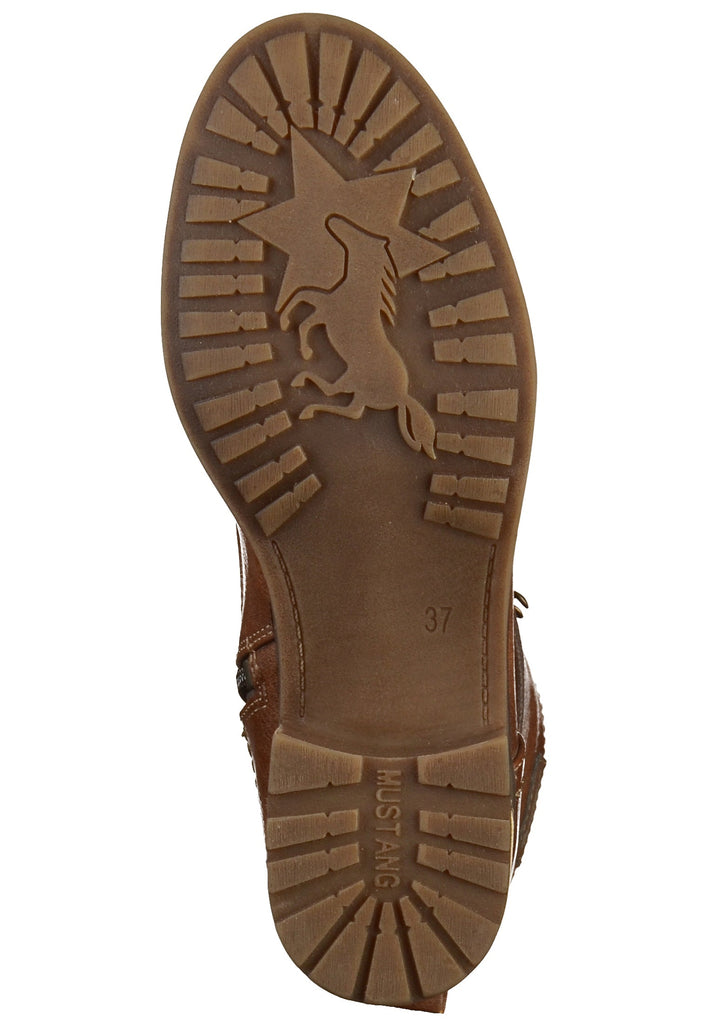 Mustang Stiefel Lederimitat Mittelbraun