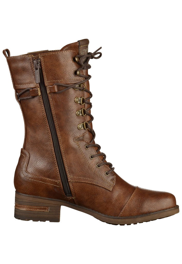 Mustang Stiefel Lederimitat Mittelbraun