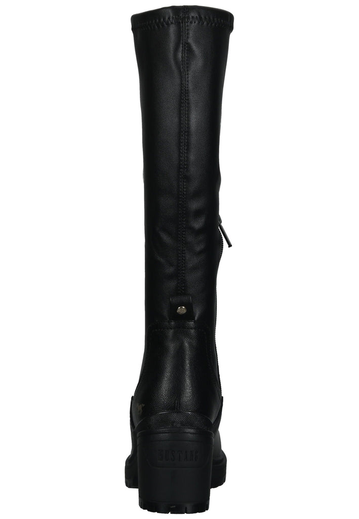 Mustang Stiefel Lederimitat Schwarz