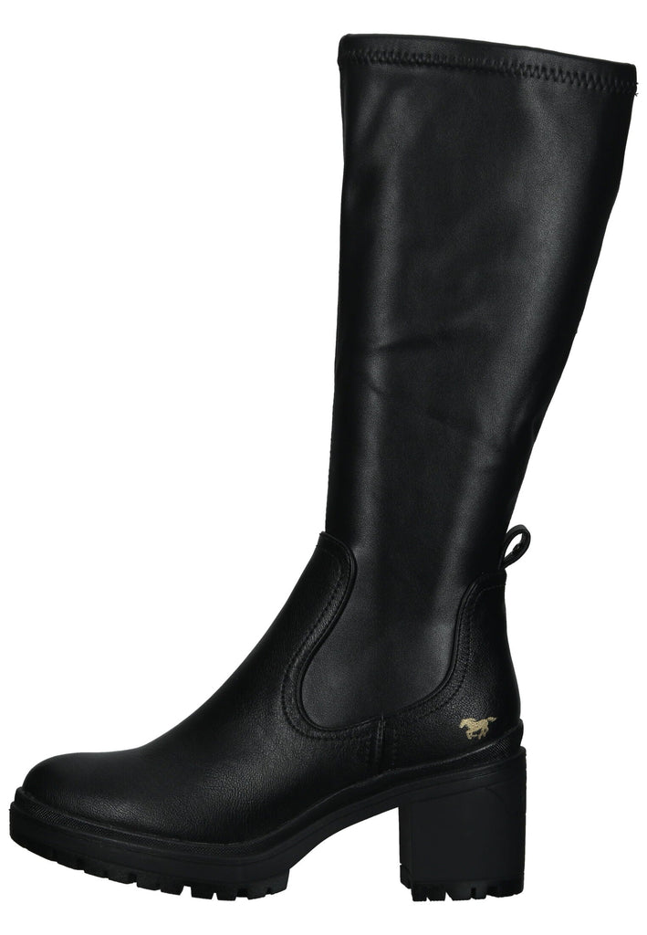 Mustang Stiefel Lederimitat Schwarz
