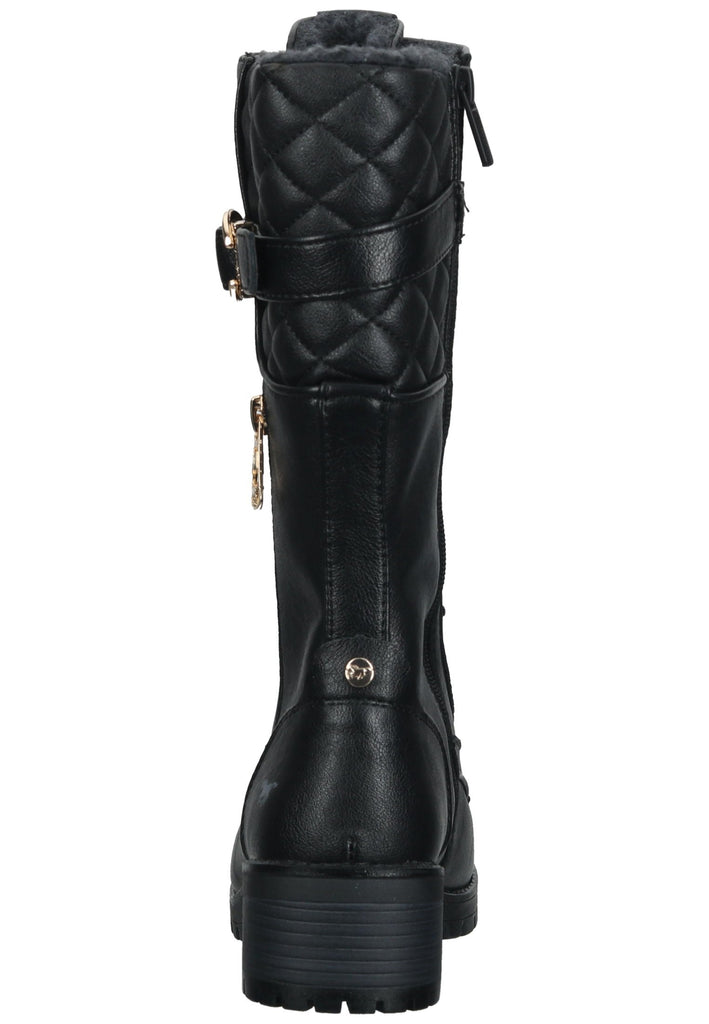 Mustang Stiefel Lederimitat Schwarz Warmfutter
