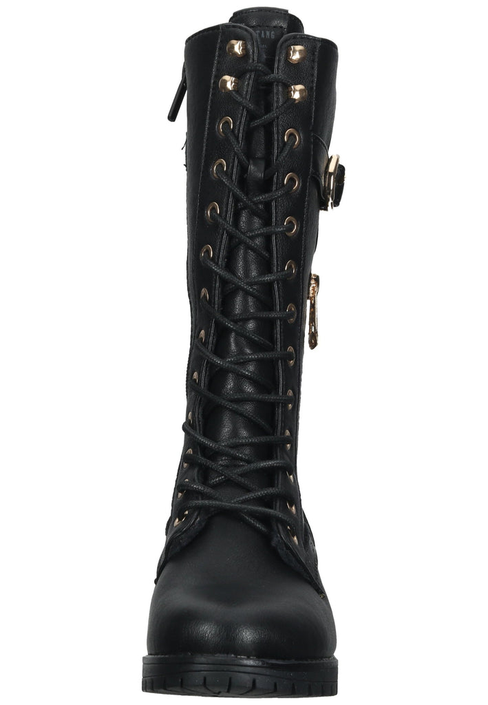 Mustang Stiefel Lederimitat Schwarz Warmfutter