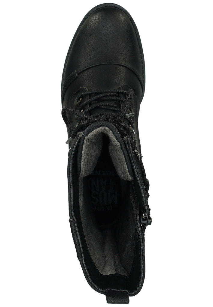 Mustang Stiefel Lederimitat Schwarz Warmfutter