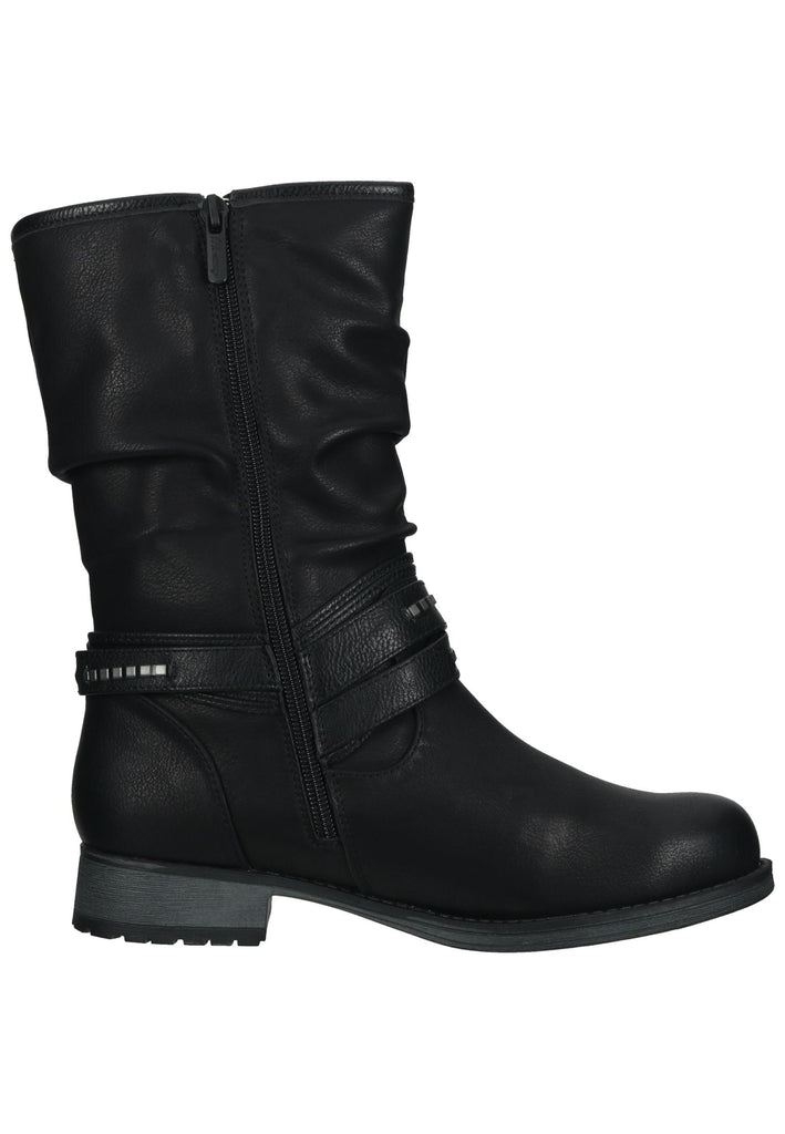 Mustang Stiefel Lederimitat Schwarz Warmfutter