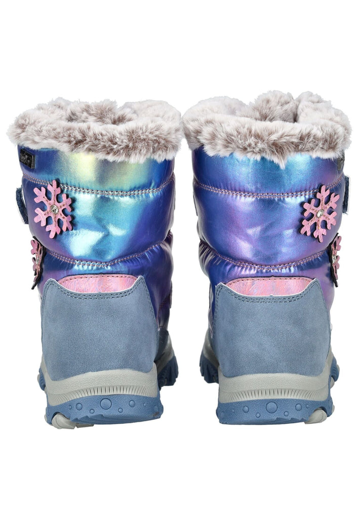 Mustang Stiefel Lederimitat/Textil Blau Warmfutter