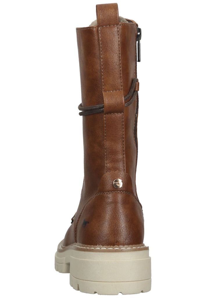 Mustang Stiefel Lederimitat/Textil Cognac