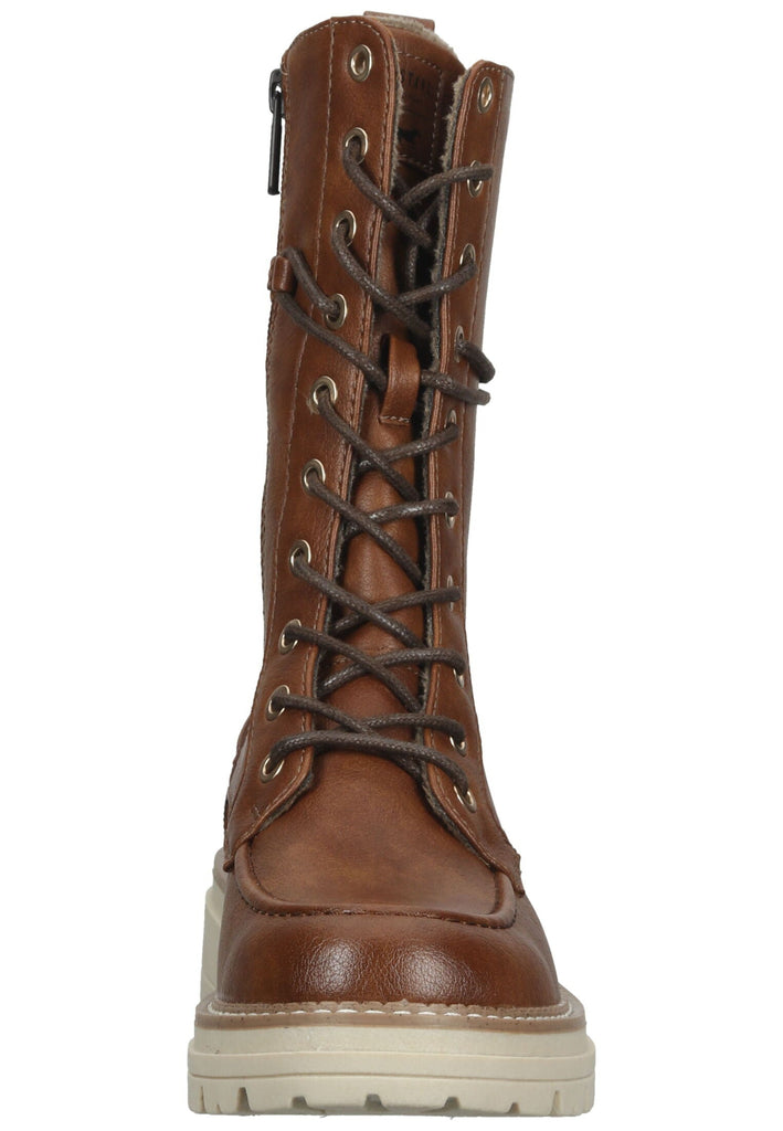 Mustang Stiefel Lederimitat/Textil Cognac