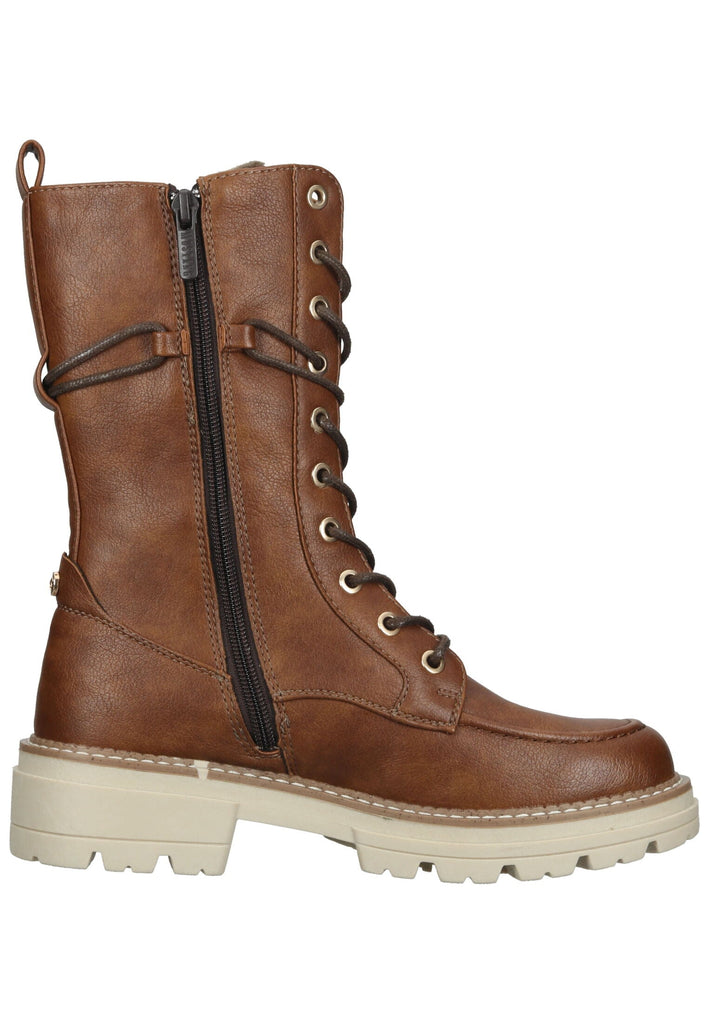 Mustang Stiefel Lederimitat/Textil Cognac