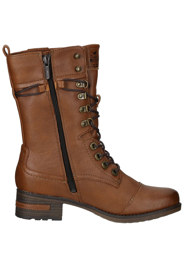Mustang Stiefel Lederimitat/Textil Cognac Warmfutter