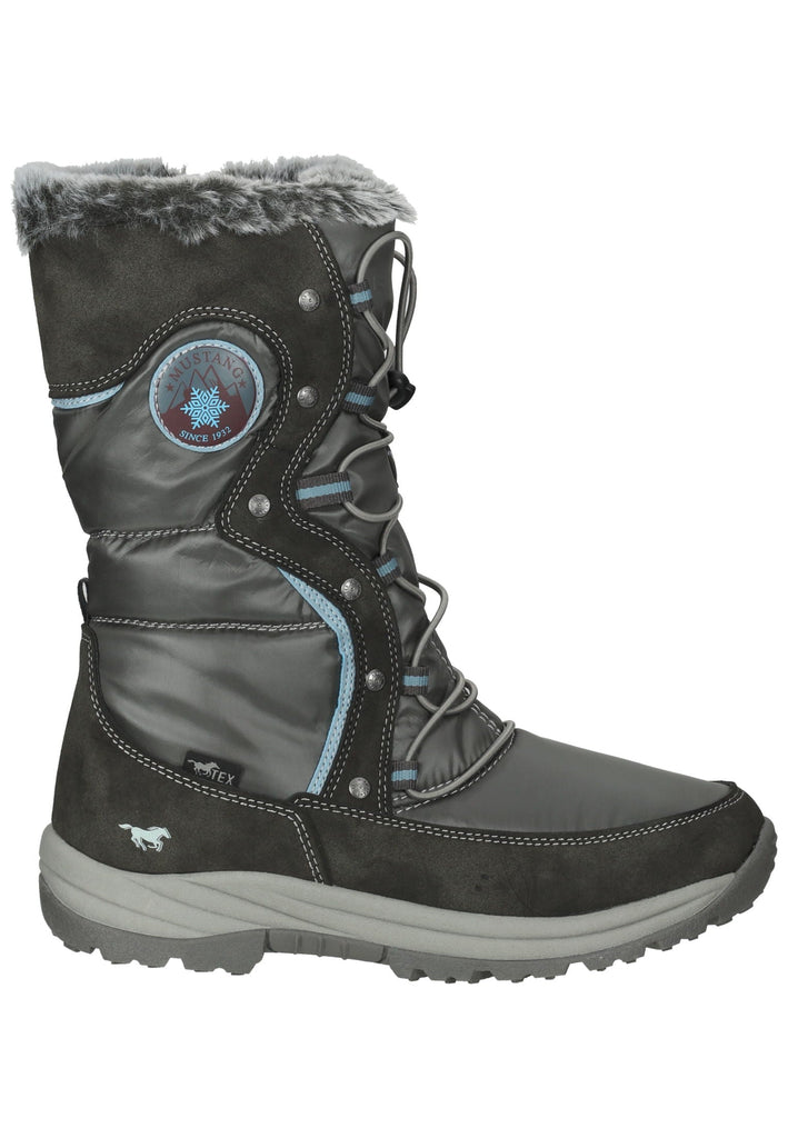 Mustang Stiefel Lederimitat/Textil Dunkelgrau Warmfutter