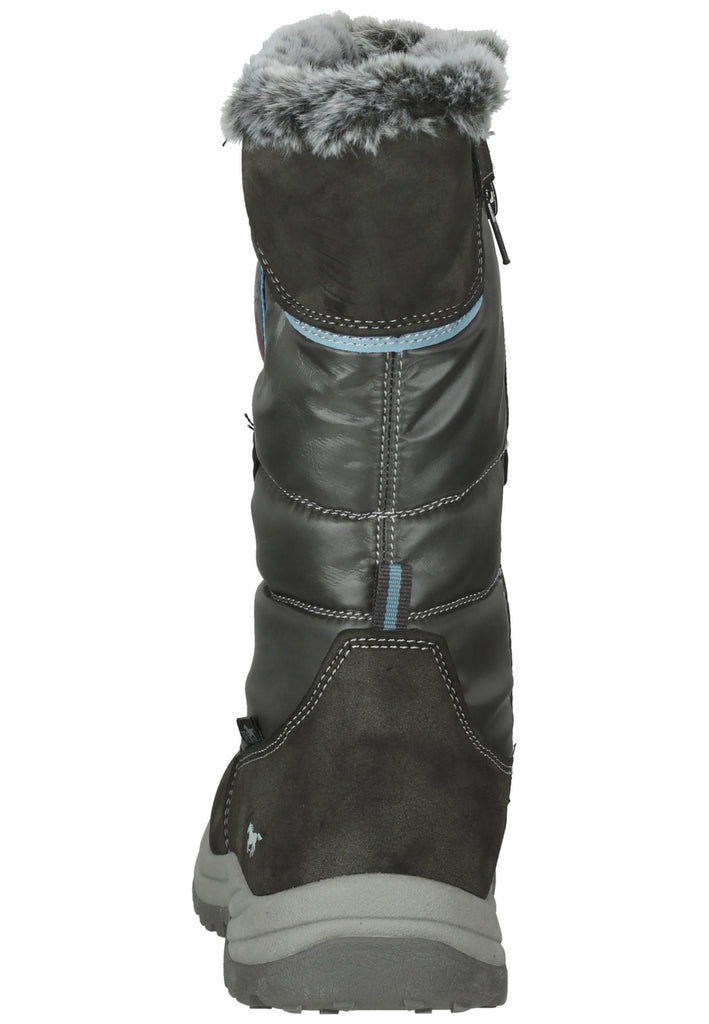 Mustang Stiefel Lederimitat/Textil Dunkelgrau Warmfutter