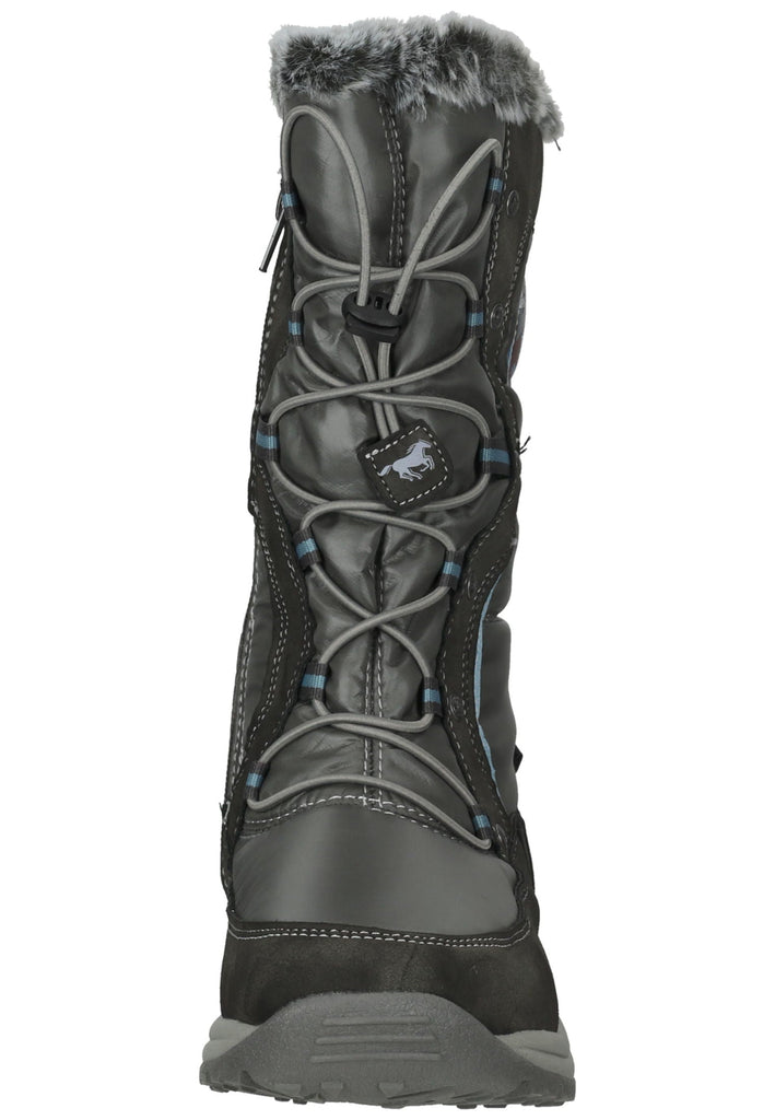 Mustang Stiefel Lederimitat/Textil Dunkelgrau Warmfutter