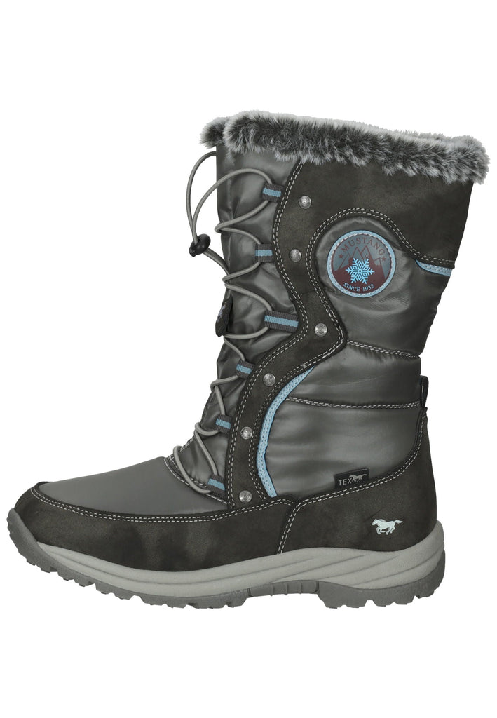 Mustang Stiefel Lederimitat/Textil Dunkelgrau Warmfutter