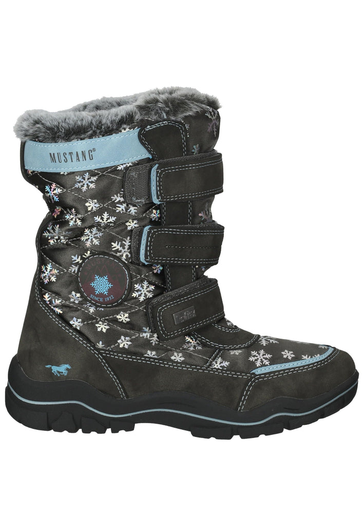 Mustang Stiefel Lederimitat/Textil Dunkelgrau Warmfutter