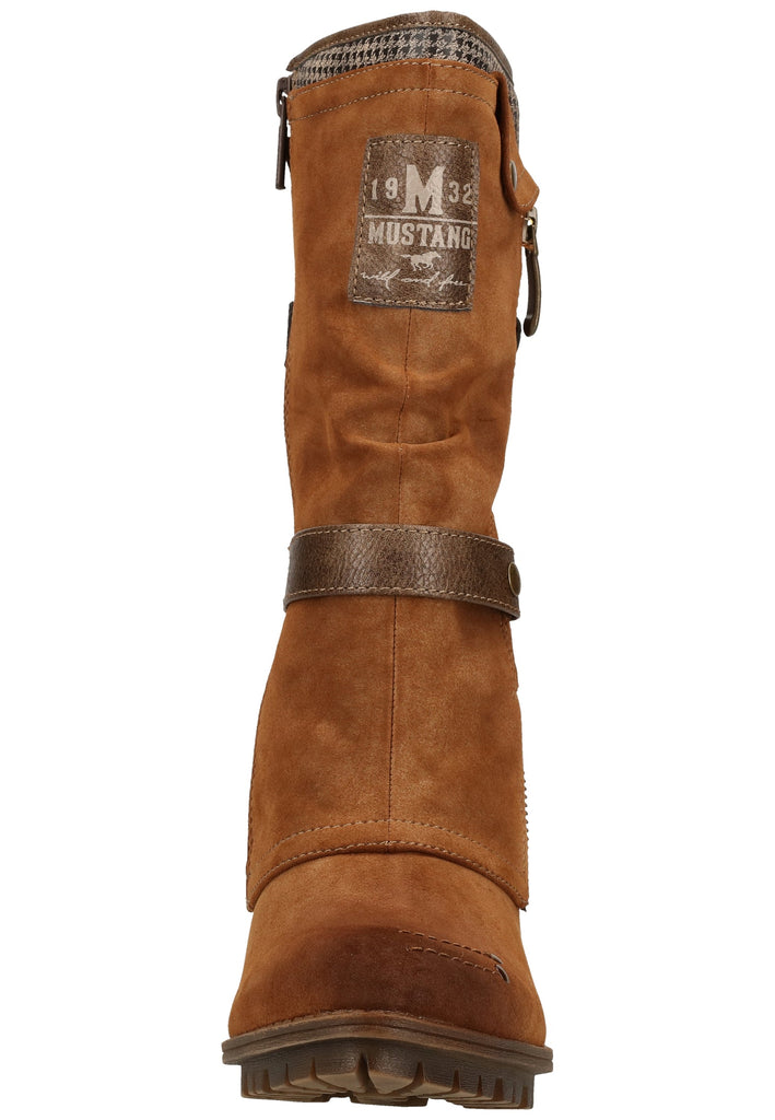 Mustang Stiefel Lederimitat/Textil Kastanie Warmfutter