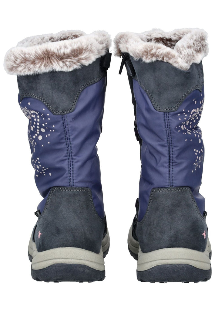 Mustang Stiefel Lederimitat/Textil Navy Warmfutter