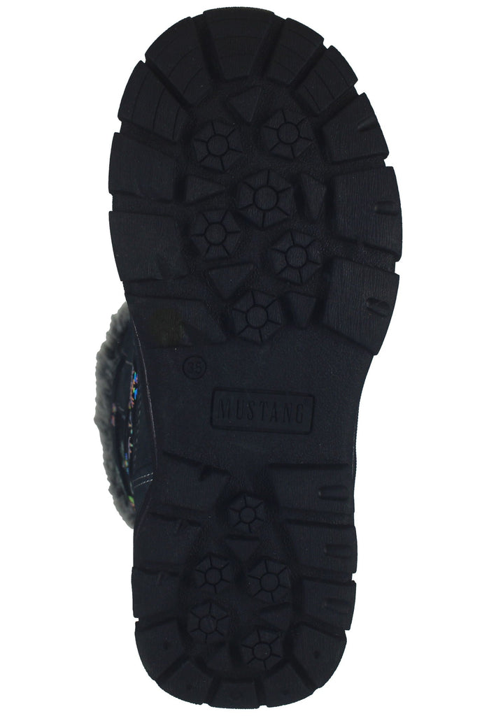 Mustang Stiefel Lederimitat/Textil Navy Warmfutter