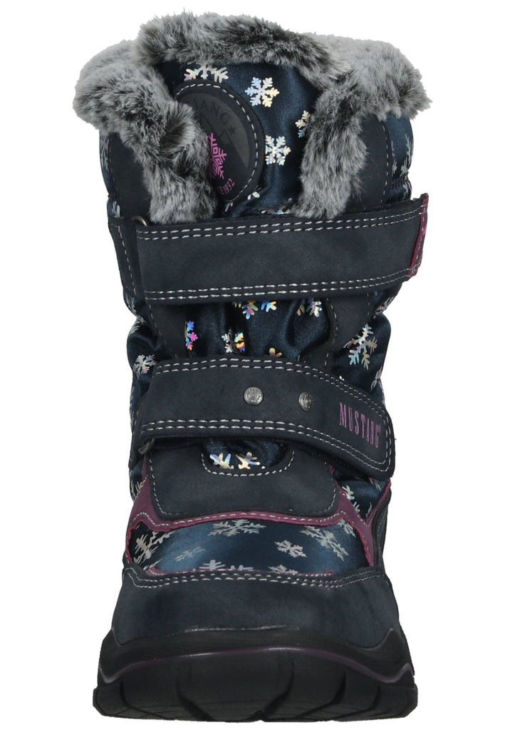 Mustang Stiefel Lederimitat/Textil Navy Warmfutter