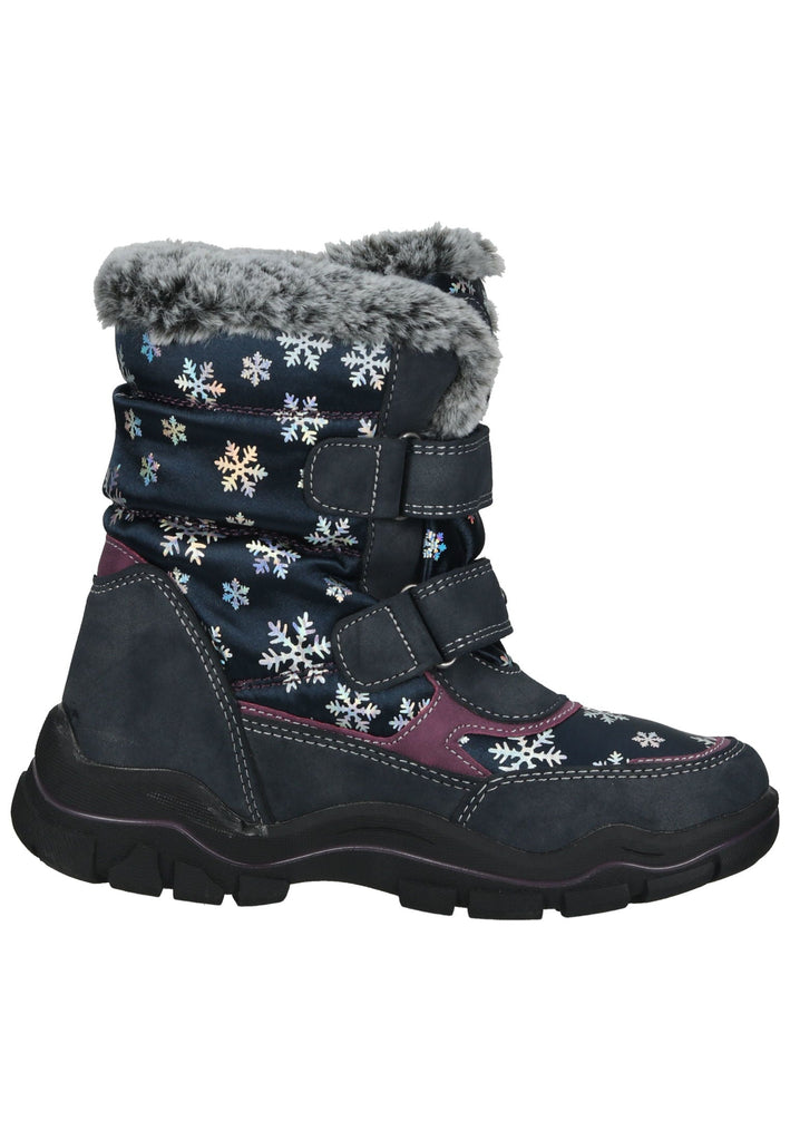 Mustang Stiefel Lederimitat/Textil Navy Warmfutter