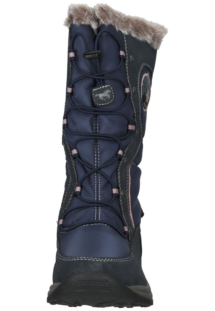 Mustang Stiefel Lederimitat/Textil Navy Warmfutter