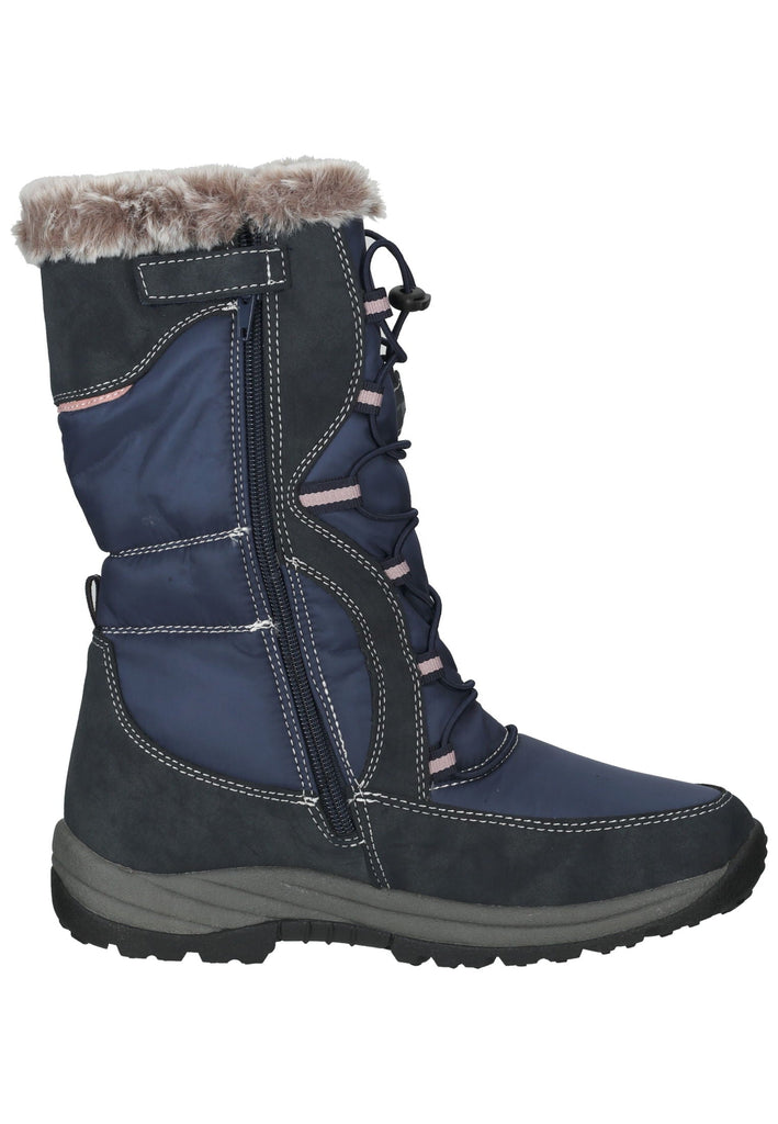 Mustang Stiefel Lederimitat/Textil Navy Warmfutter