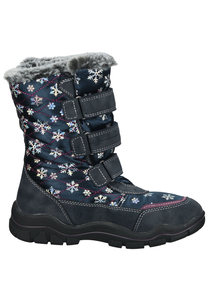 Mustang Stiefel Lederimitat/Textil Navy Warmfutter