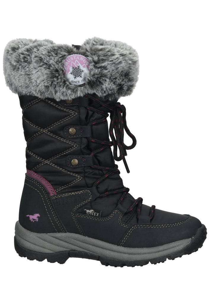 Mustang Stiefel Lederimitat/Textil Schwarz