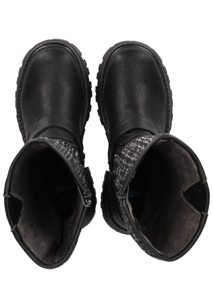 Mustang Stiefel Lederimitat/Textil Schwarz Warmfutter