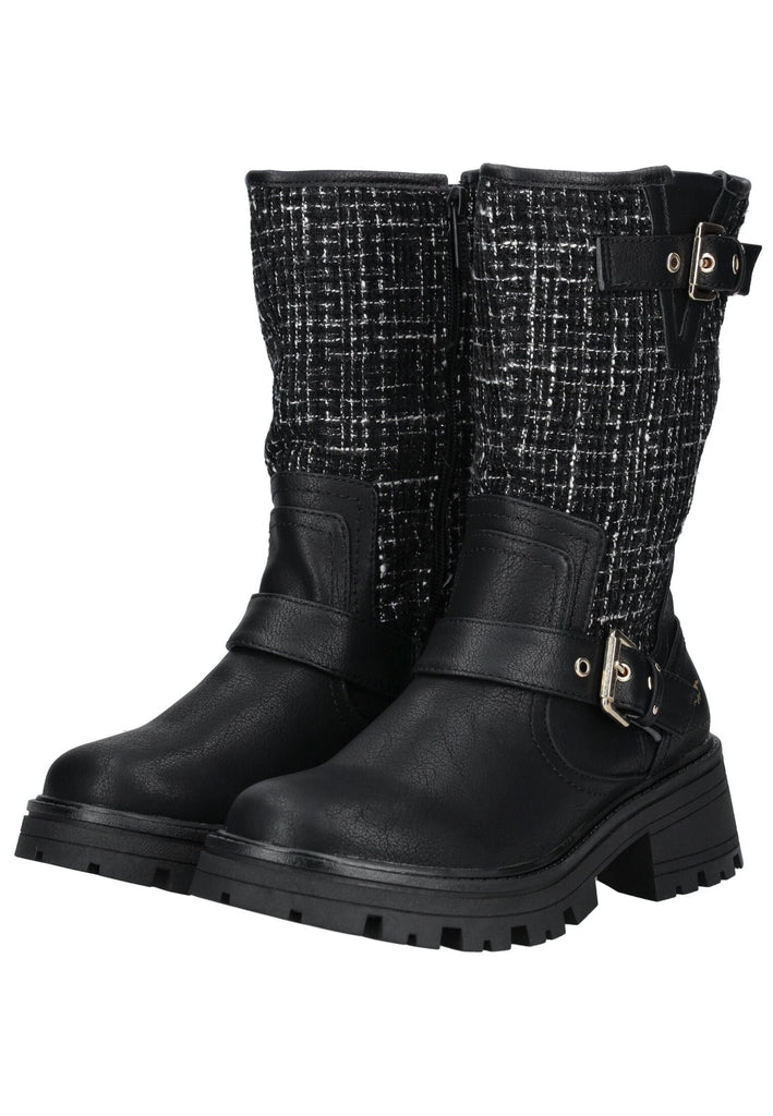 Mustang Stiefel Lederimitat/Textil Schwarz Warmfutter