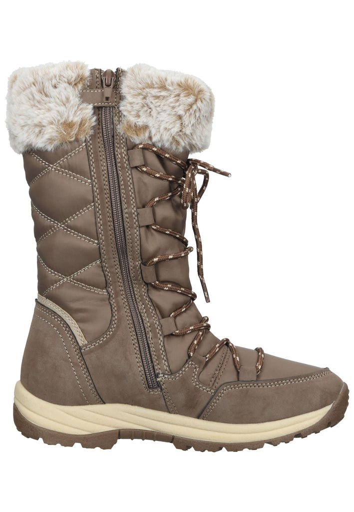 Mustang Stiefel Lederimitat/Textil Taupe Warmfutter