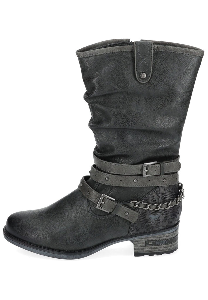 Stiefel Mustang Stiefel Lederimitat Graphit Warmfutter