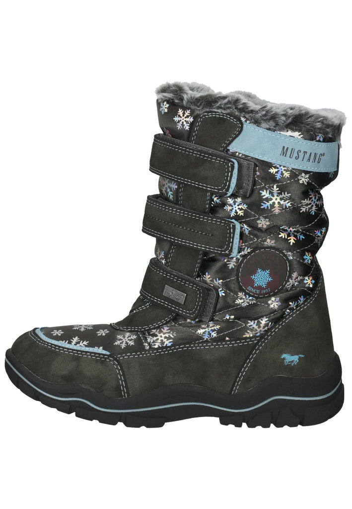 Stiefel Mustang Stiefel Lederimitat/Textil Dunkelgrau Warmfutter