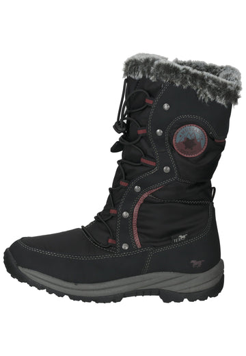 Stiefel Mustang Stiefel Lederimitat/Textil Schwarz Warmfutter