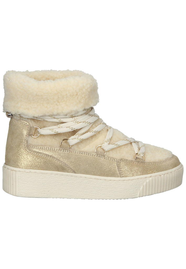 Mustang Stiefelette Leder Beige Warmfutter