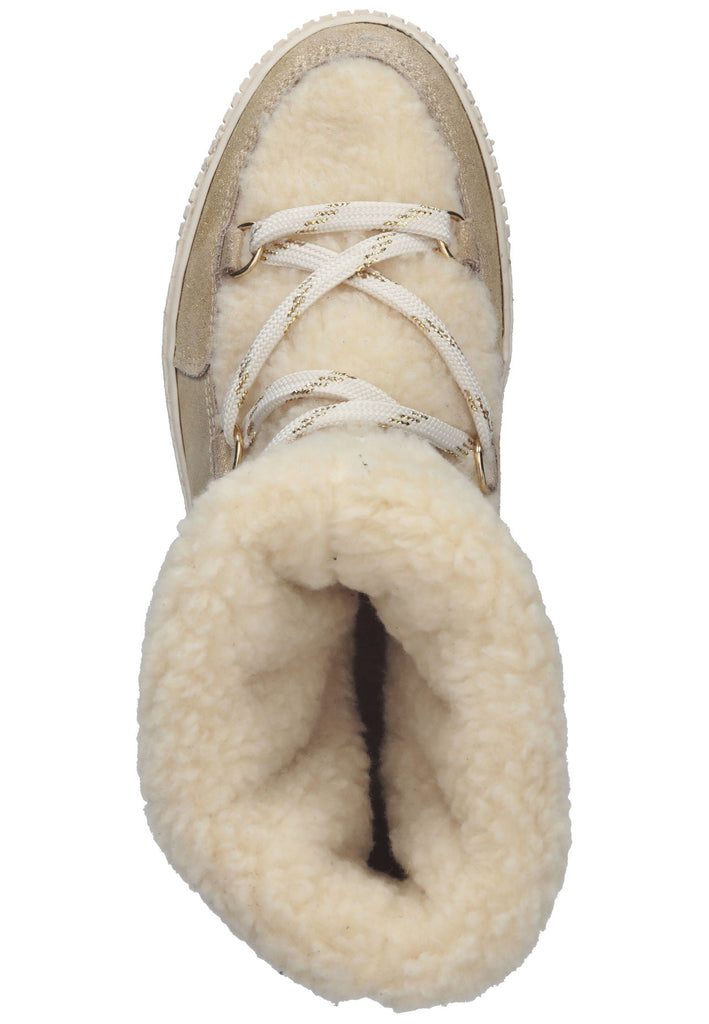 Mustang Stiefelette Leder Beige Warmfutter