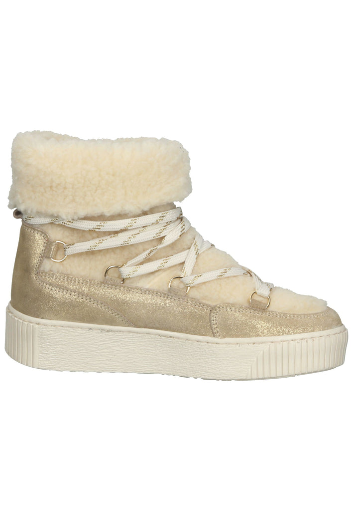 Mustang Stiefelette Leder Beige Warmfutter