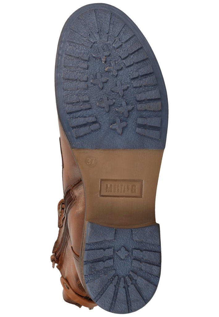 Mustang Stiefelette Leder Kastanie