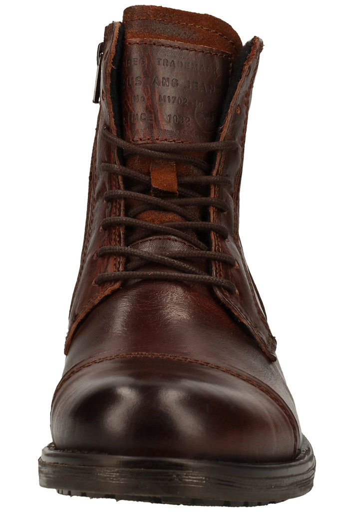 Mustang Stiefelette Leder Kastanie